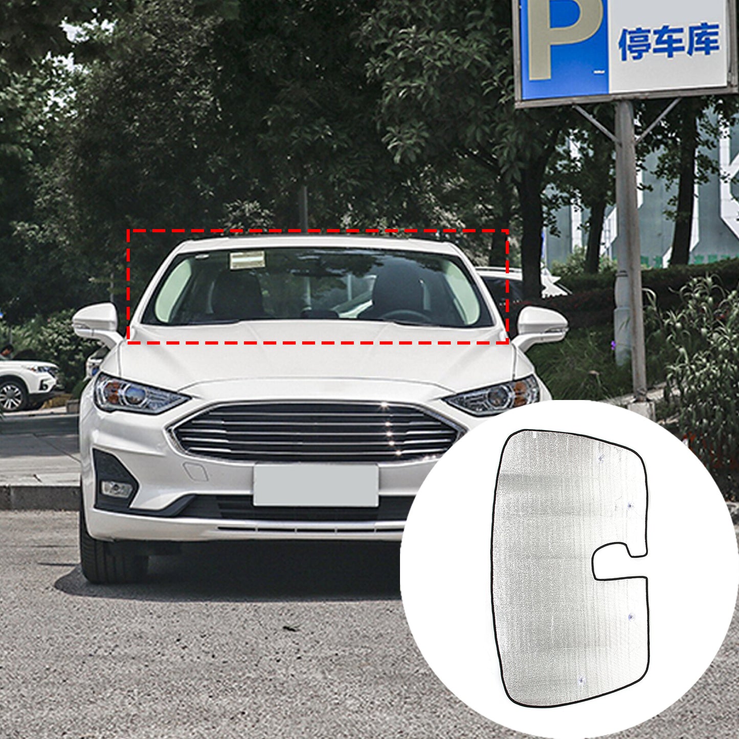 Front windshield sunshade with UV protection for Mondeo 2013 - 2021 n