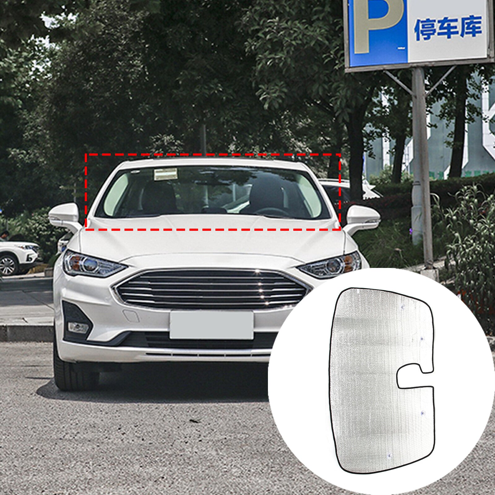 Front windshield sunshade with UV protection for Mondeo 2013 - 2021 n