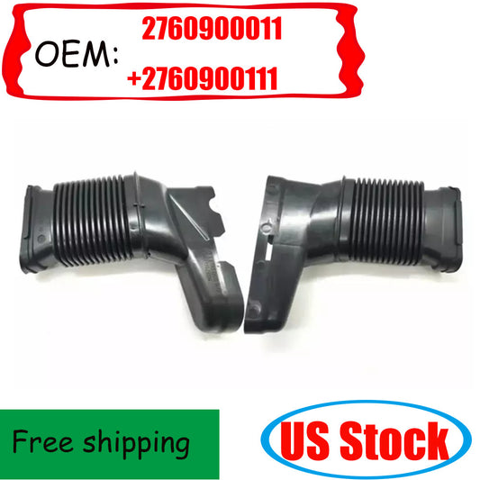 Two-piece set of left and right air intake pipes suitable for E-Class, CLS, 320, 350, and 400. (2760900011 2760900111-) n
