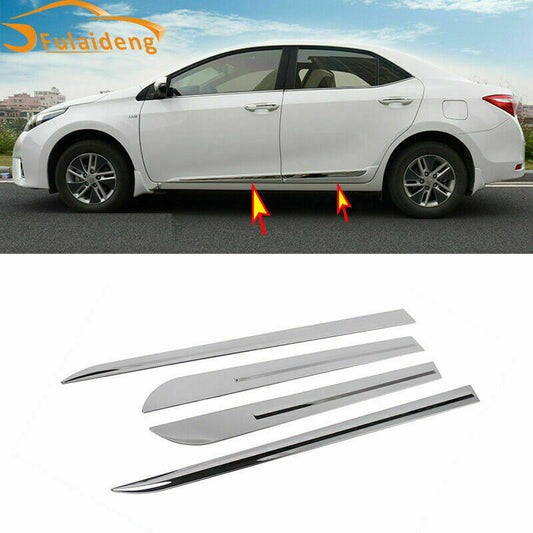 for Toyota for Corolla 4DR 2014-2018 Chrome Body Side Door Molding Cover Trims