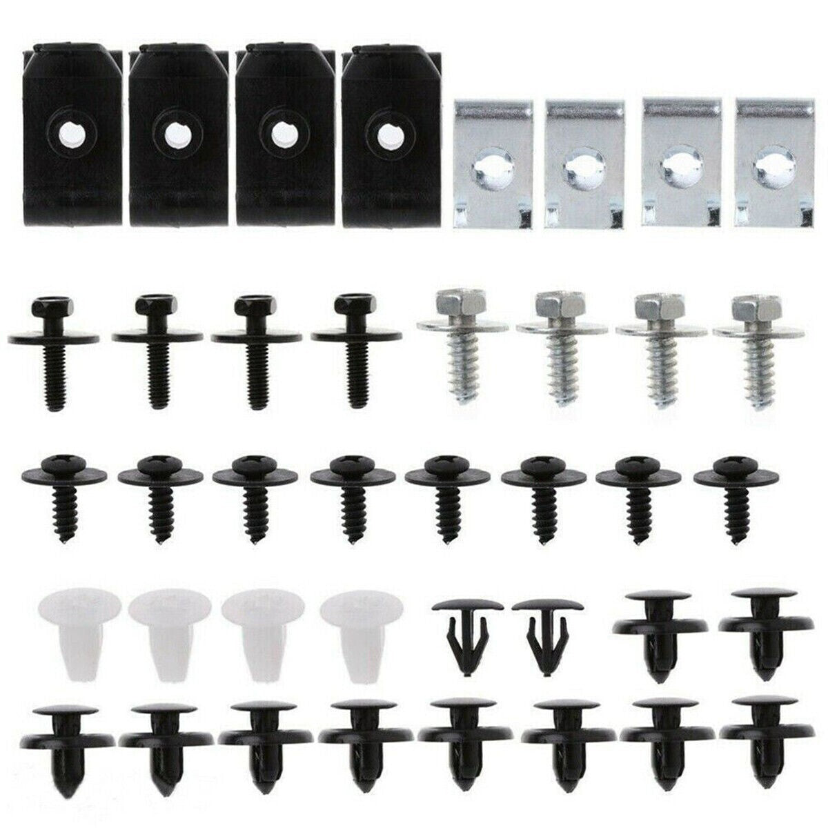 40Pcs Fastener For Car Engine Undertray Cover Clips Bottom Shield Guard Screws