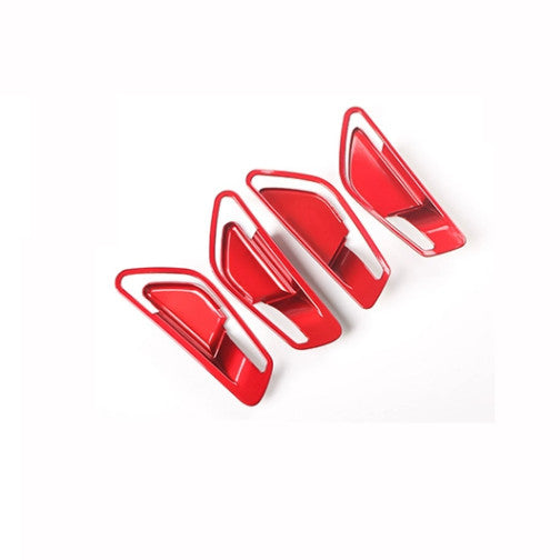 for Hyundai for Elantra 2021-2023 Bright red Inner Door Handle Bowl Cover Trim 4pcs v