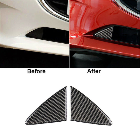 2X Carbon Fiber Front Door Pillar Panel Cover Trim for Chrysler 200 2011-2014 v