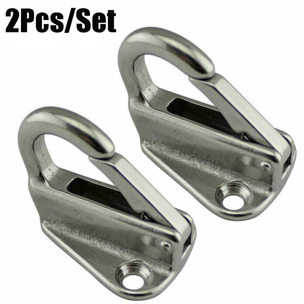 2Pcs Marine 316 Stainless Steel Spring Snap Fending Hook Fender Boat Hardware v