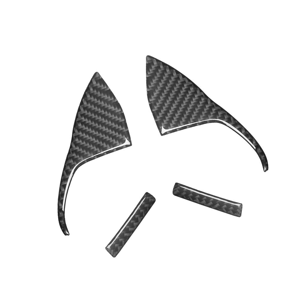 2X Red Carbon Fiber Front Side Door Handle Cover Trim For Fiesta 2011-2015 v