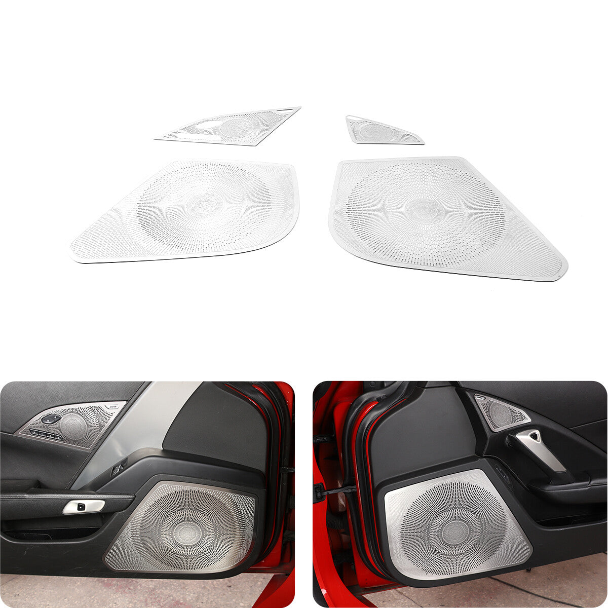 Red alloy front air conditioning control knob ring decoration applicable to for Hummer H2 03-07