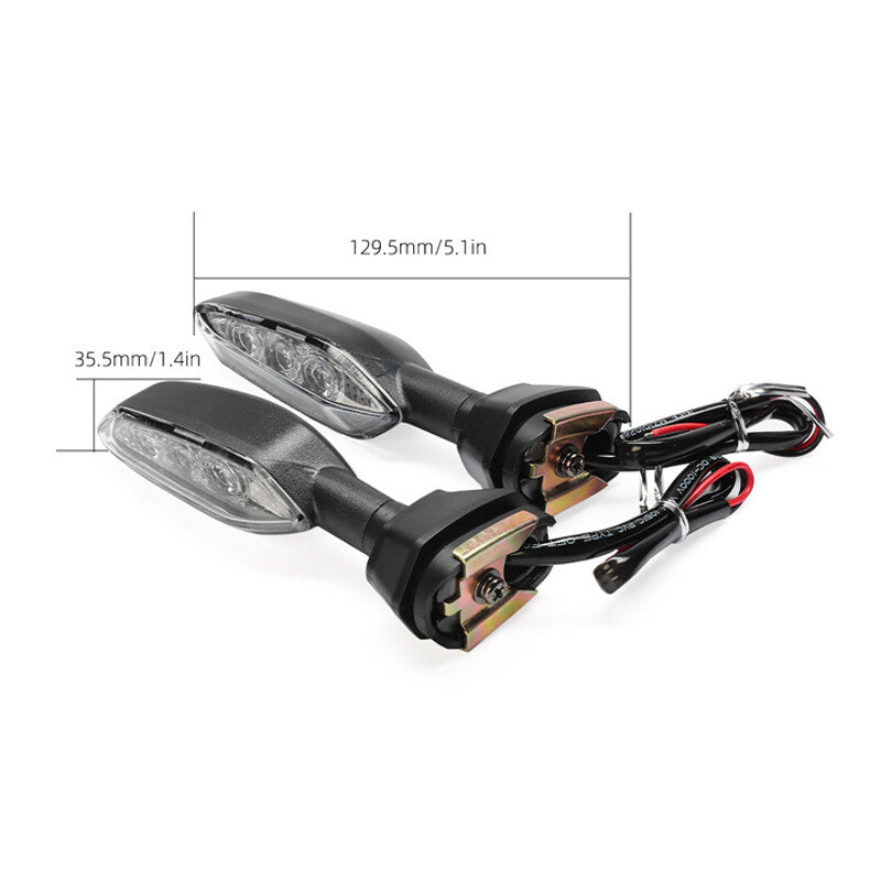 2-pack of motorcycle LED turn signal lights, amber color, 1W, suitable for . n