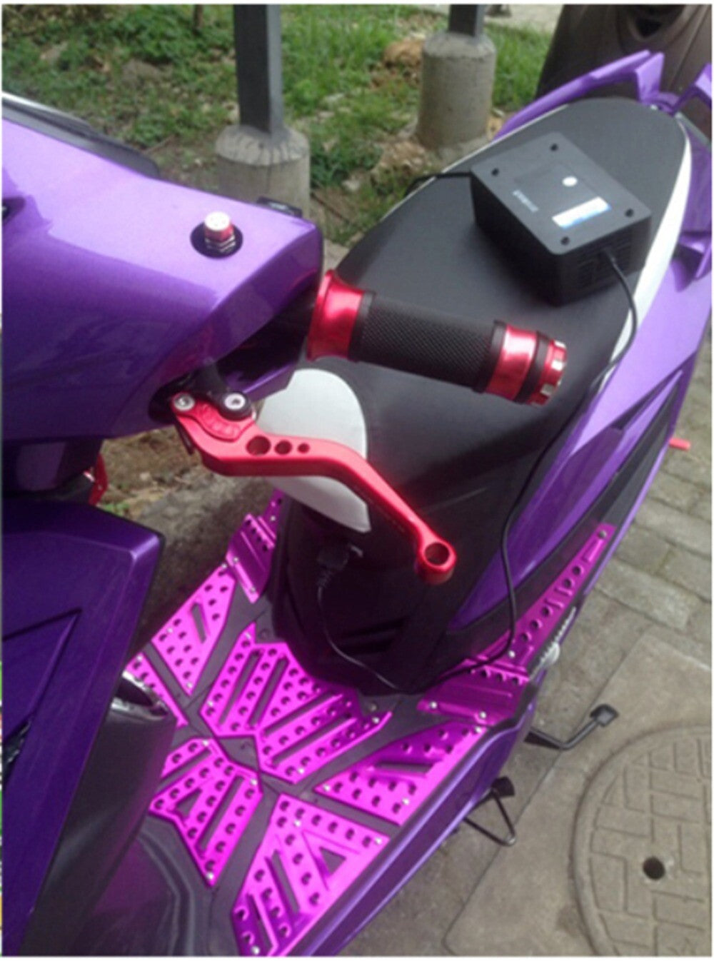 2pcs/set Red Motorcycle Scooter Adjustable Brake Lever Disc Drum Hand Brake New n