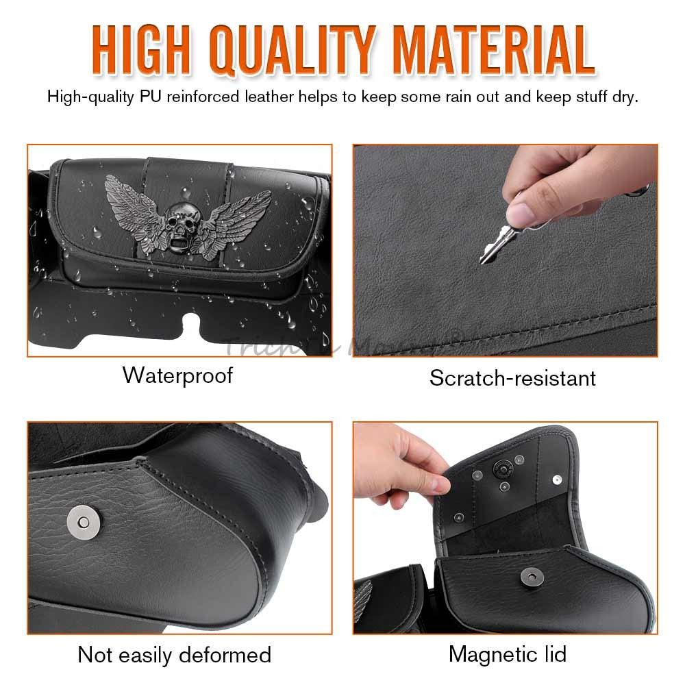 Windshield Saddle 3 Pouch Bag Fit for Harley Electra Street Glide FLHX 2006-2013 Q