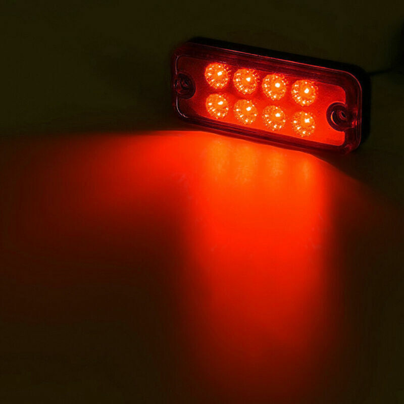 5 Amber 5 Red Side Marker Light Lamp Truck Trailer Lorry Caravan Waterproof 8LED