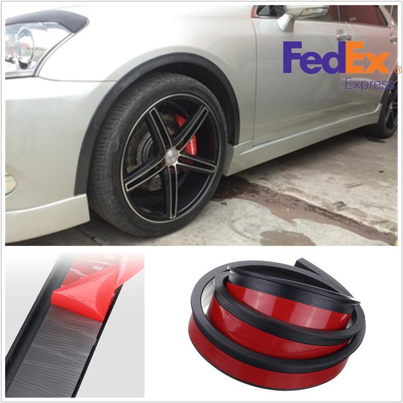 Car Black Fender Flare Extension Wheel Eyebrow Moulding Trim Protector Lip 150cm