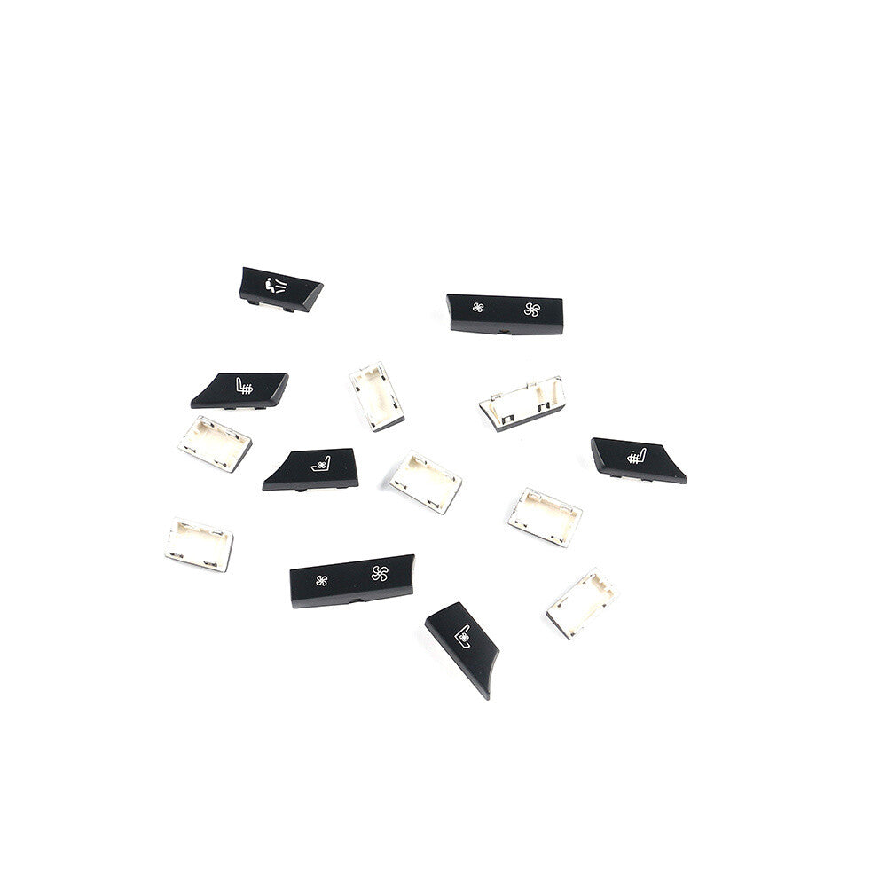 A/C Heater Control Switch 14X Button Key Caps Cover Kit Fit for BMW 5 Series F07 F10