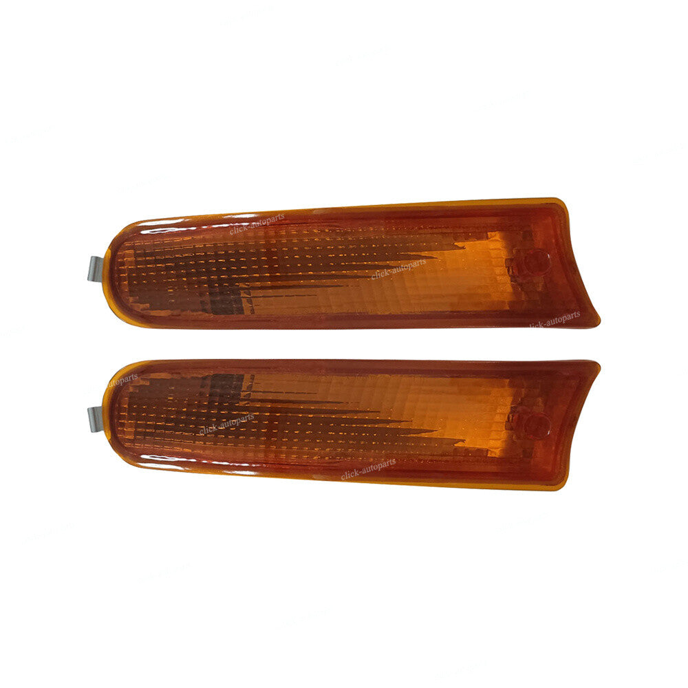 2X Front LH+RH Bumper Fog Light Lamp Housing Yellow Cap for Toyota RAV4 1995-97