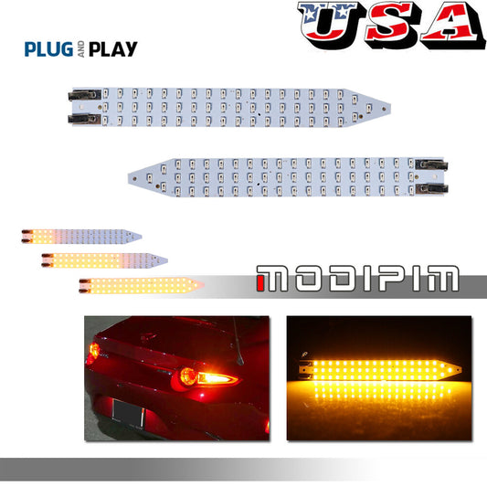 For 2016 - 2022 for Mazda MX-5 ND Sequential LED Flashing Turn Signal Light Kit Amber - v