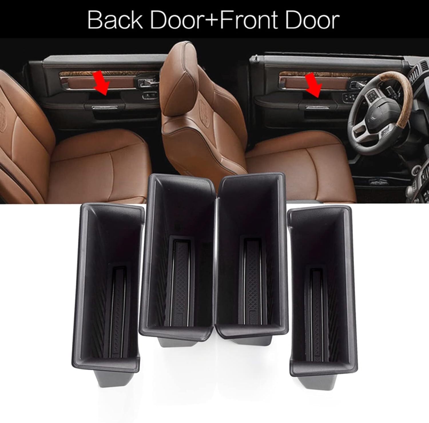 For 2019-2023 2024 2025 for Ram 1500 Side Door Handle Armrest Storage Organizer Tray