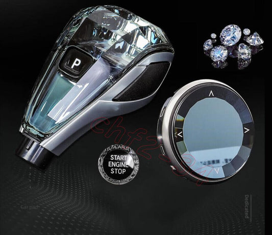 Fit for BMW X5 G05 2019-2022 Crystal Style Interior Gear Shift Knob Cover 3PCS