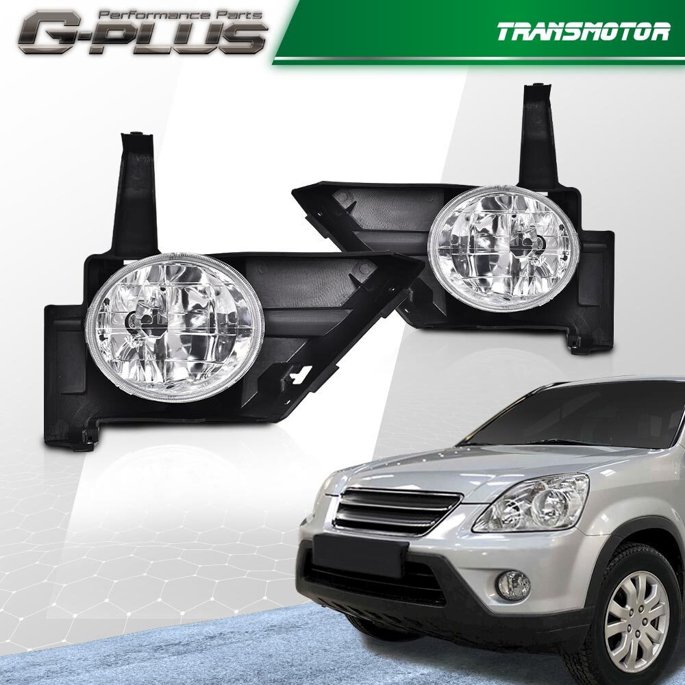 Fits 2005 - 2006 for Honda CR-V CRV Transparent Driving Fog Light Anti-Collision Light + Switch - v