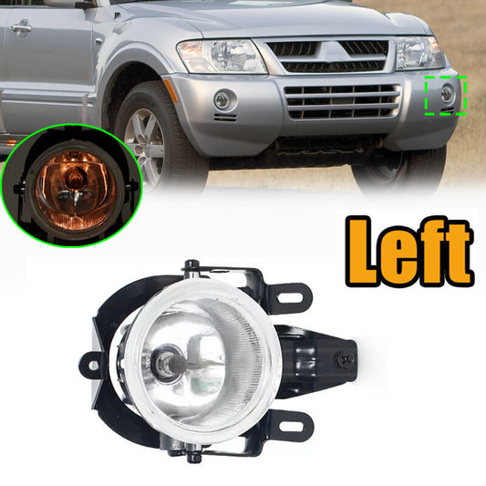Left Front bumper Fog Lights Clear Driving Lamps For Pajero Montero 2003-2006