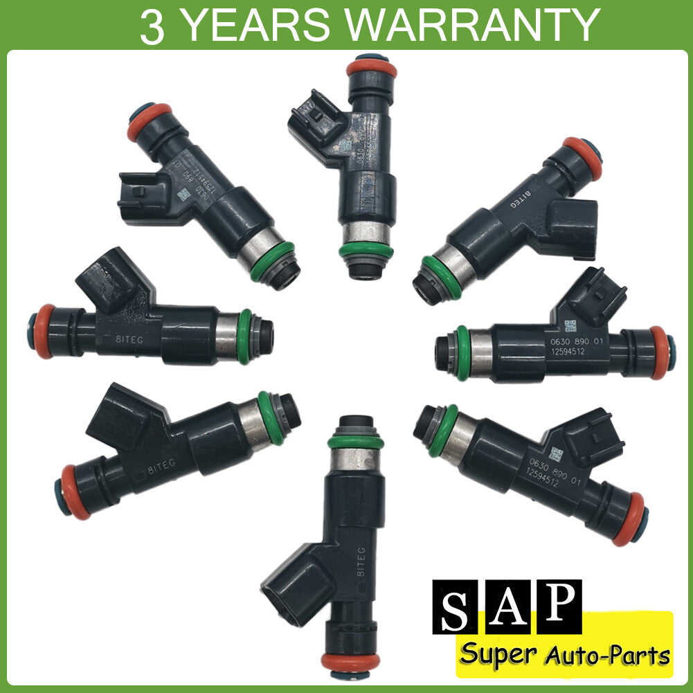 8pcs Fuel Injector 12594512 for Chevrolet Silverado Tahoe for GMC for Sierra for Yukon 07-09