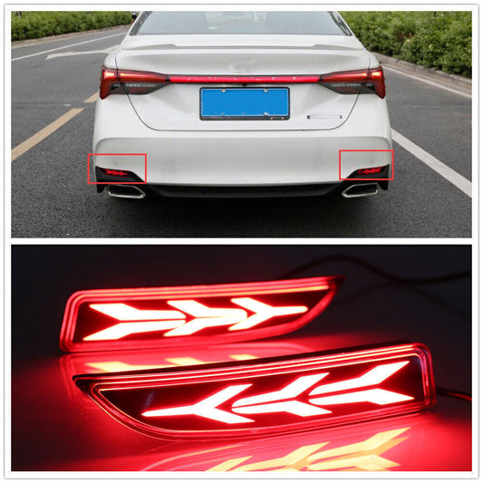 RED Rear Bumper Reflector LED Fog Lamp Brake Light For Toyot@a for Avalon 2020-2021 n