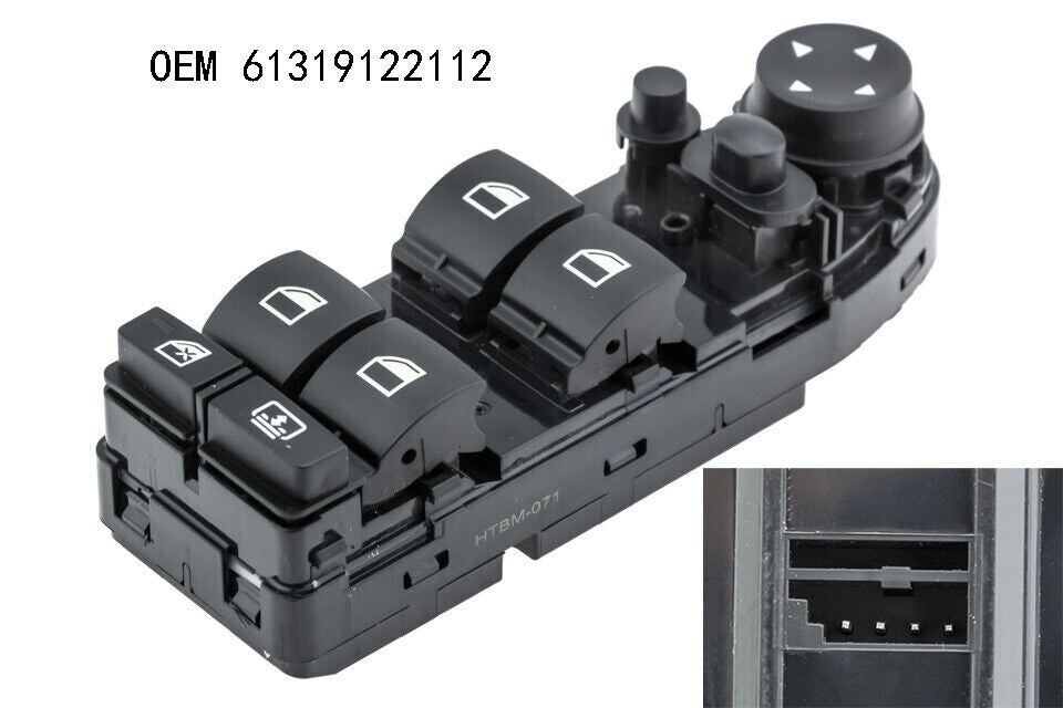 for BMW 5er E61 E60 ab Bj.2007/03 mit 8 Tasten Fensterheber Schalter Vorne Links