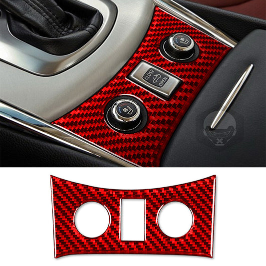 Red Carbon Fiber Interior for Seat Heated Button Trim for Infiniti G37 Sedan 2010-13