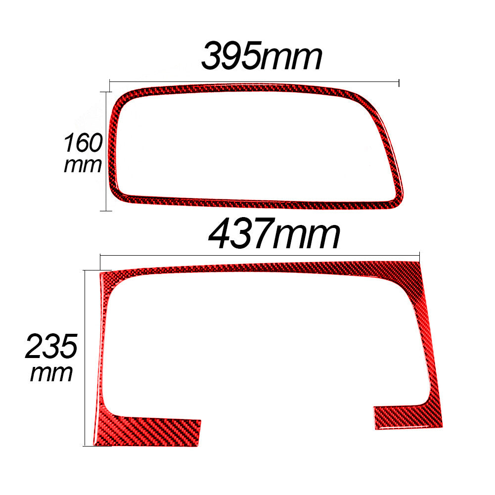 Red Carbon Fiber Window Control Button Cover Trim for Corolla 2014-2018 v