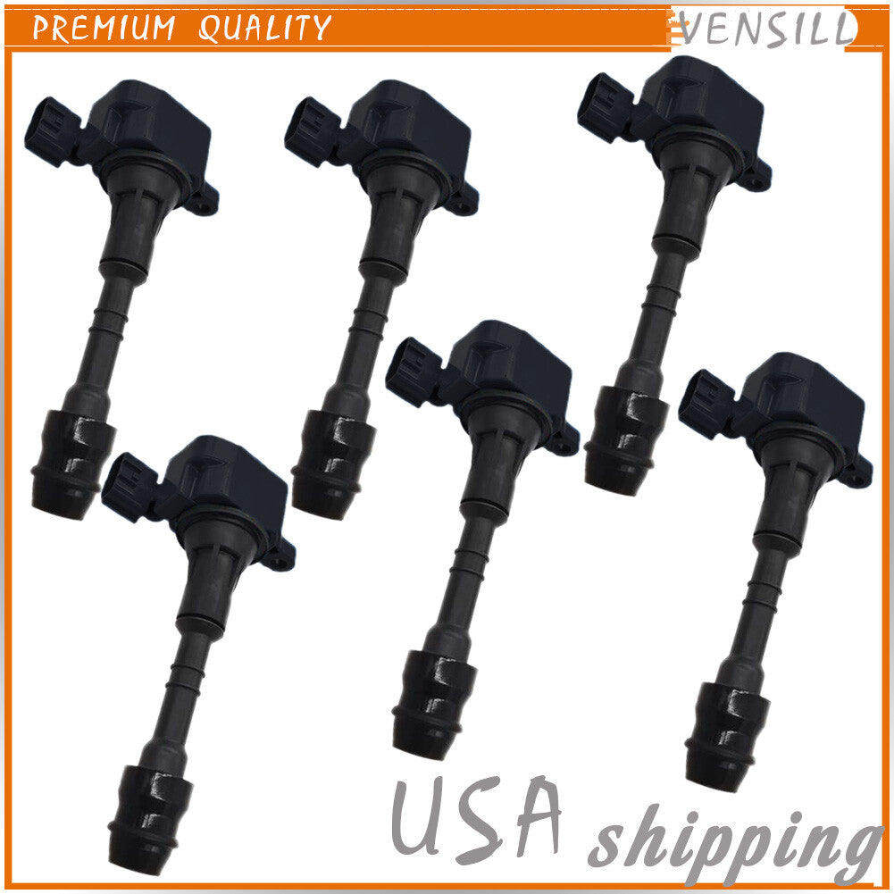 Set of 6 Ignition Coil Pack UF401 for Infiniti FX35 G35 2003-07 M35 for Nissan 350Z