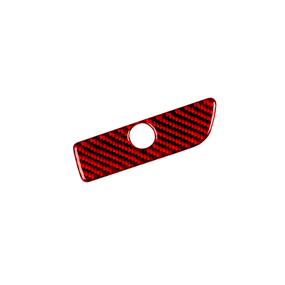 Carbon Fiber Storage Box Handle Panel Trim Cover for Ford Explorer 2011-2014 Red