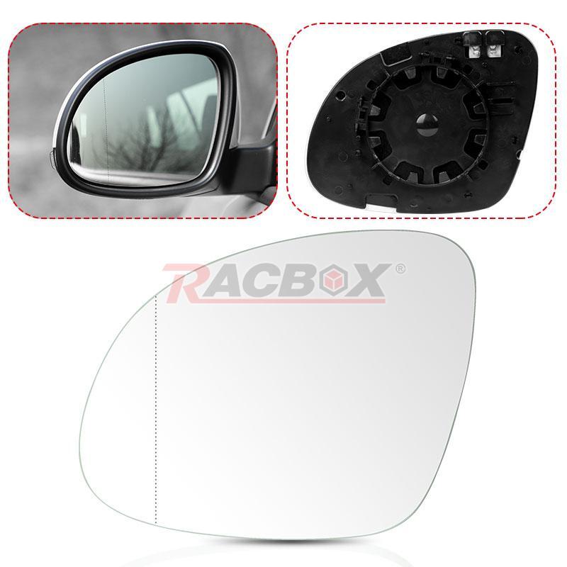 Mirror Glass w/Backing Plate for VW for Tiguan 2009-2017 Driver Left Side Heated