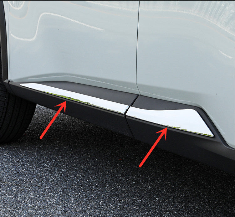ABS Outside Door Body Side Molding Chrome Trim 4pcs For Rogue 2021-2023 v