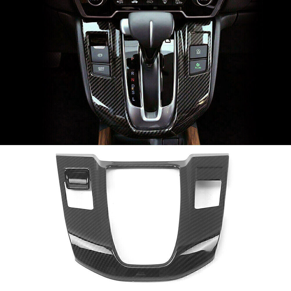 Carbon Fiber Interior Gear Shift Frame Cover Trim for Honda CRV CR-V 2017-20 18