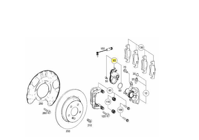 New Rear Park Brake Actuator for Mercedes ML GL ML350 ML400 GL350 GL450 v