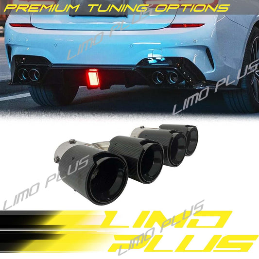 Carbon Fiber Exhaust Tips Muffler Pipe for BMW G20 M340i G42 M440i G23 G26 M220i Q