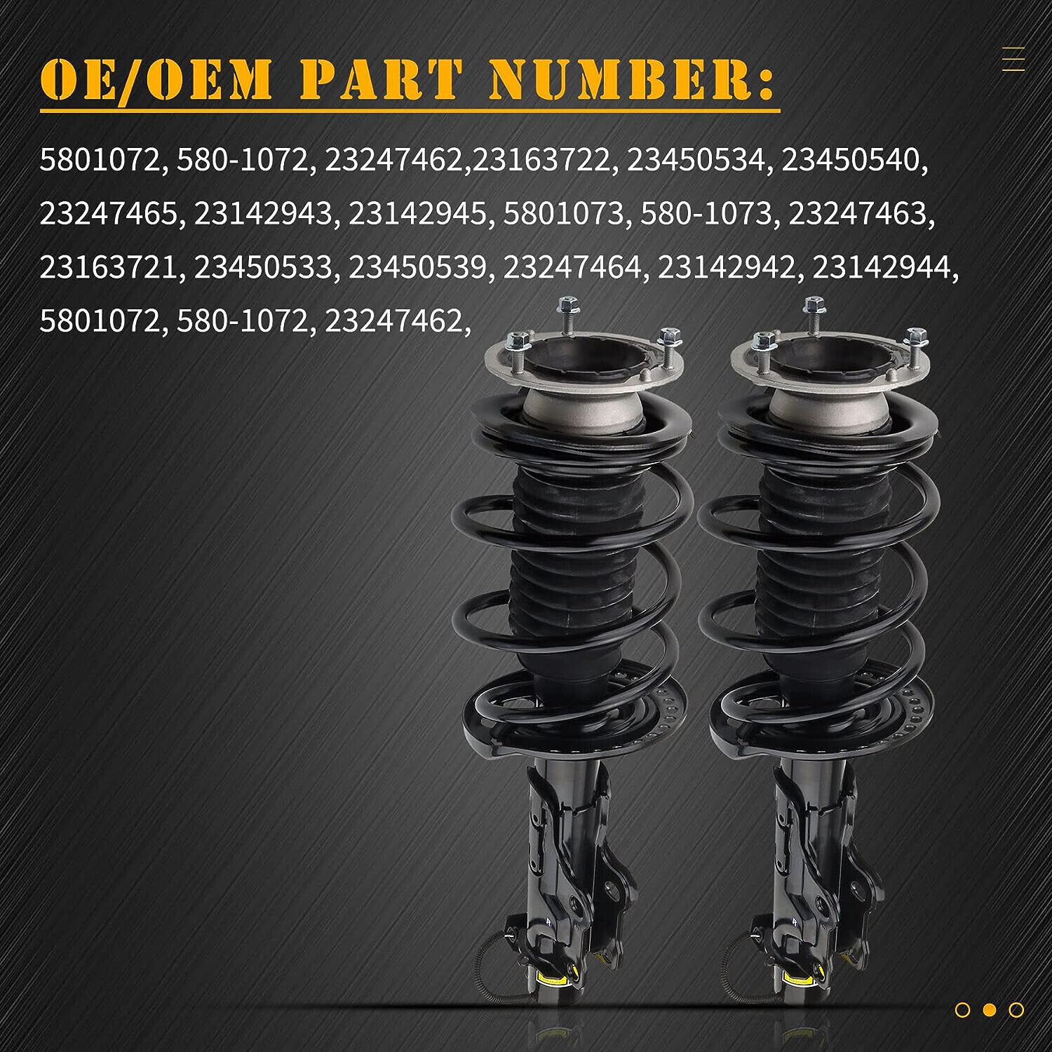 4-piece front + rear shock absorber struts by Assys Magneride, suitable for GMC for Sierra 1500 Denali 2015-2018.