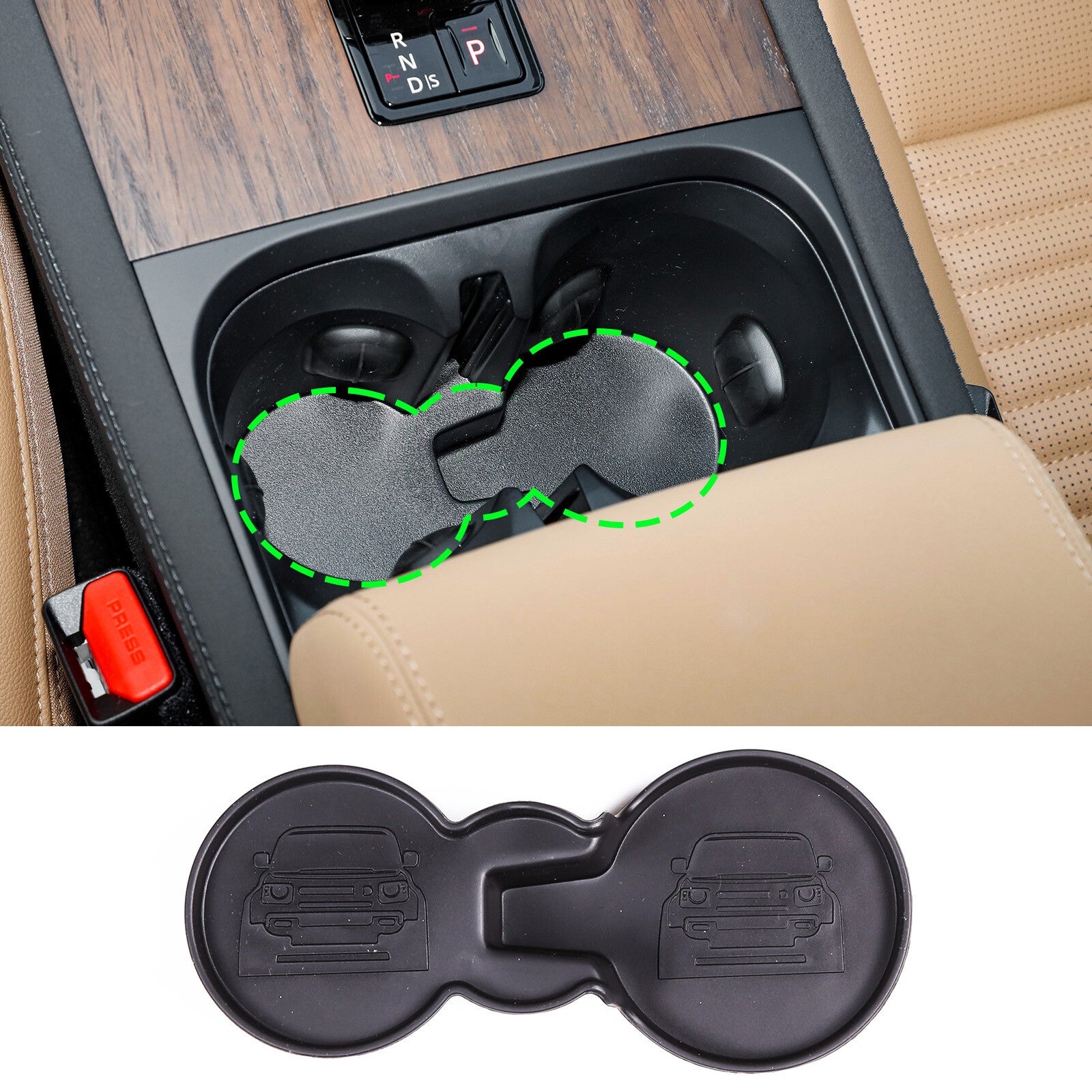 TPE cup holder cover decoration suitable for Land Rover Discovery Sport 2020 - 2024 n