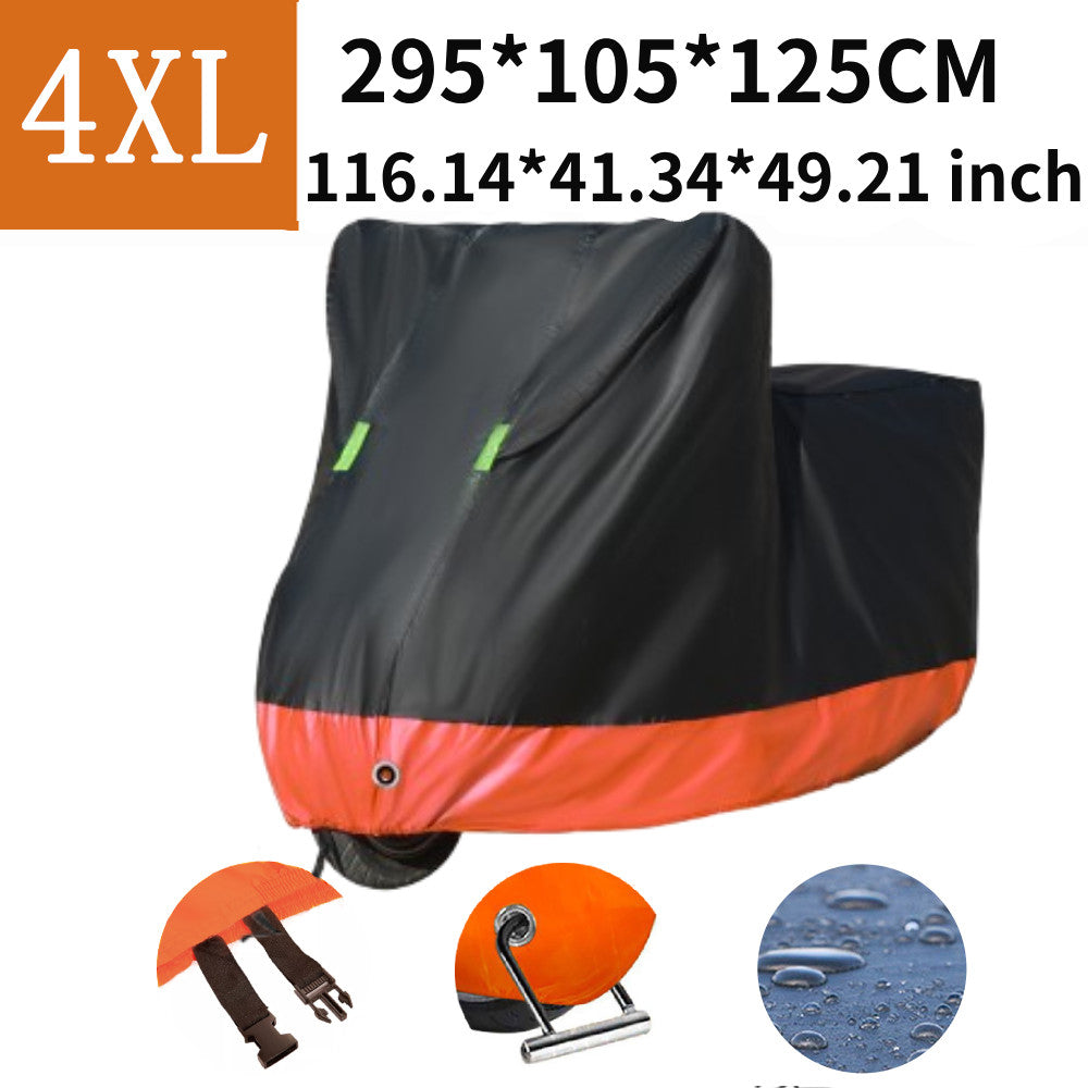 4XL Motorcycle Cover Waterproof For Waterproof Dust Outdoor UV Snow Protector Q