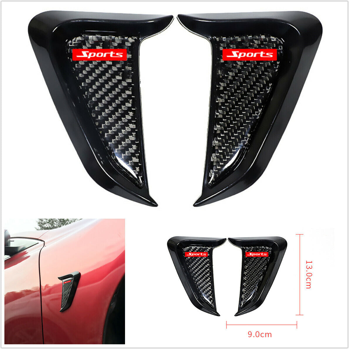Black Car Interior Panel Dashboard Carbon Fiber Vinyl Wrap DIY Sticker 40100cm- v