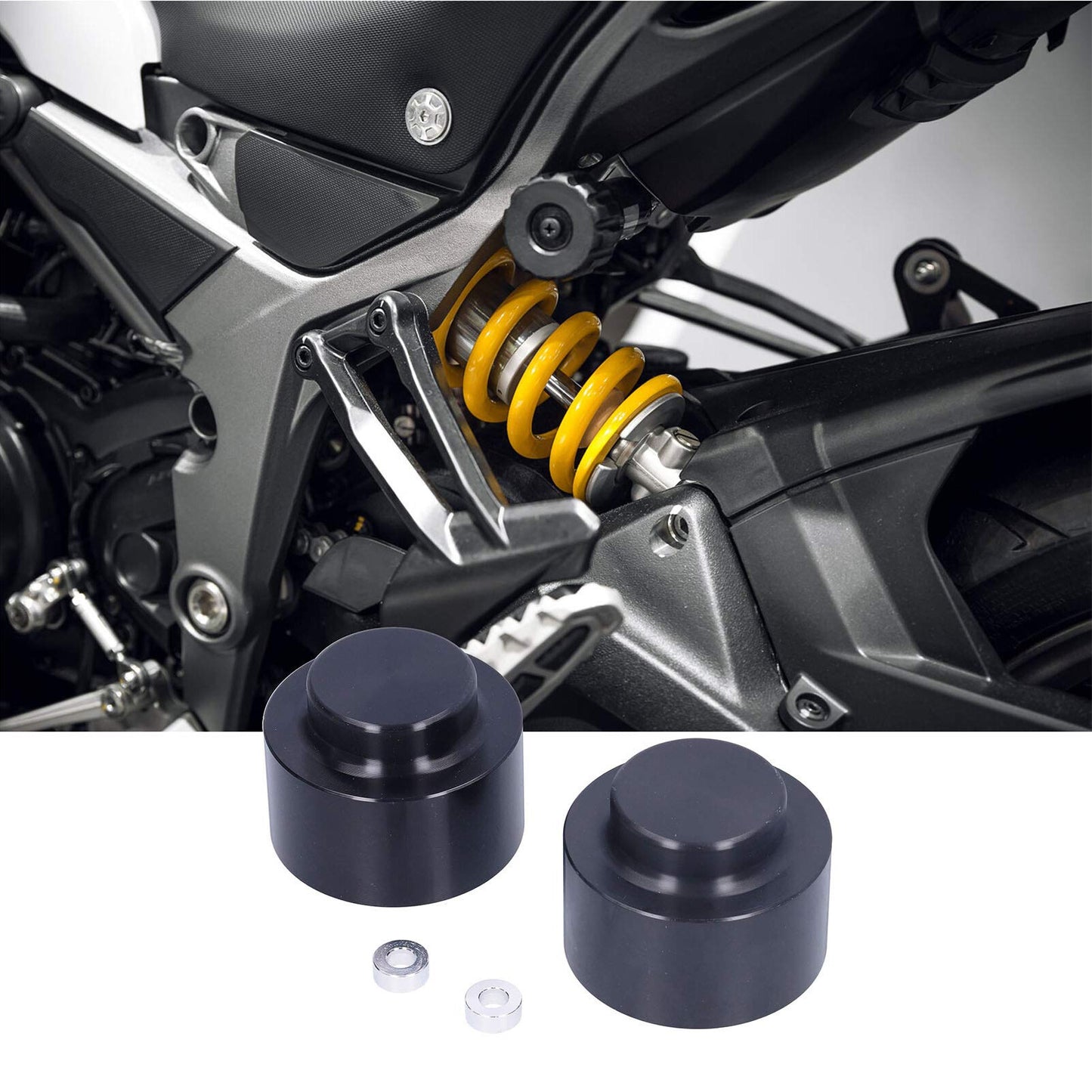 Black 3 Front 3 Rear Leveling Lift Kit W/ Shock Extenders for 03-10 for Hummer H2
