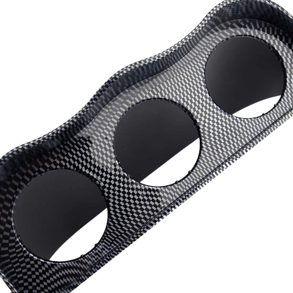 2 Universal Triple Dash Gauge Pod Mount Carbon Fiber ABS 3 Hole Dashboard New v