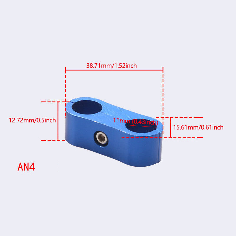 4-8Pcs AN4 Hose Separator Clamp Fitting Connector Oil Fuel Hose Line Adapter Q