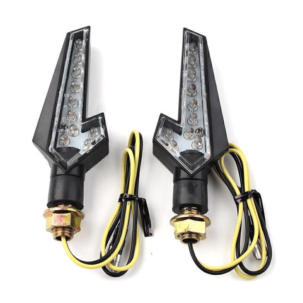 2x Universal Motorcycle 12V Turn Signal Light LED Indicator Lamp Custom Touring Q