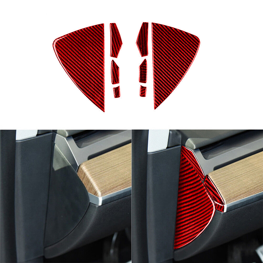4Pcs Carbon Fiber Door Anti-collision Cover Trim For Supra 2019-2022 v