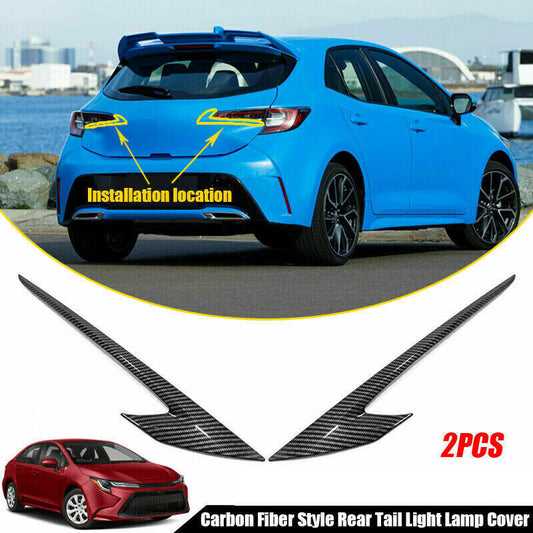 for Toyota for Corolla Hatchback 19-23 Carbon Fiber Rear Tail Light Lamp Trim Cover