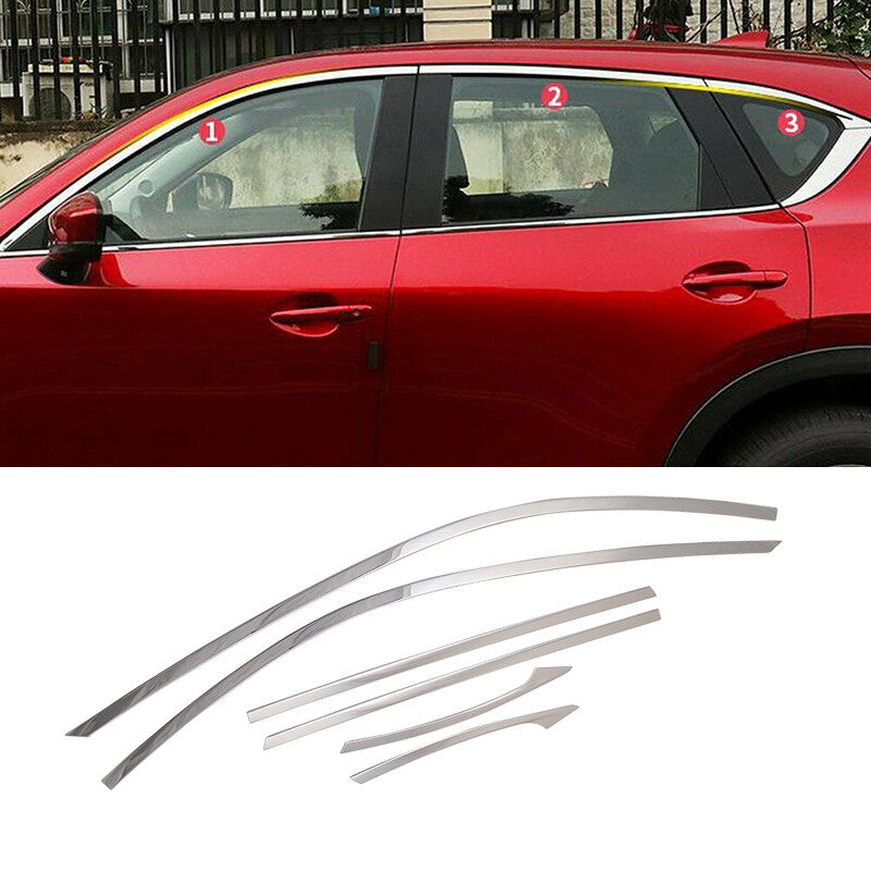 for Mazda CX-5 2017-2021 stainless Upper Window Frame Sill Molding Cover Trim