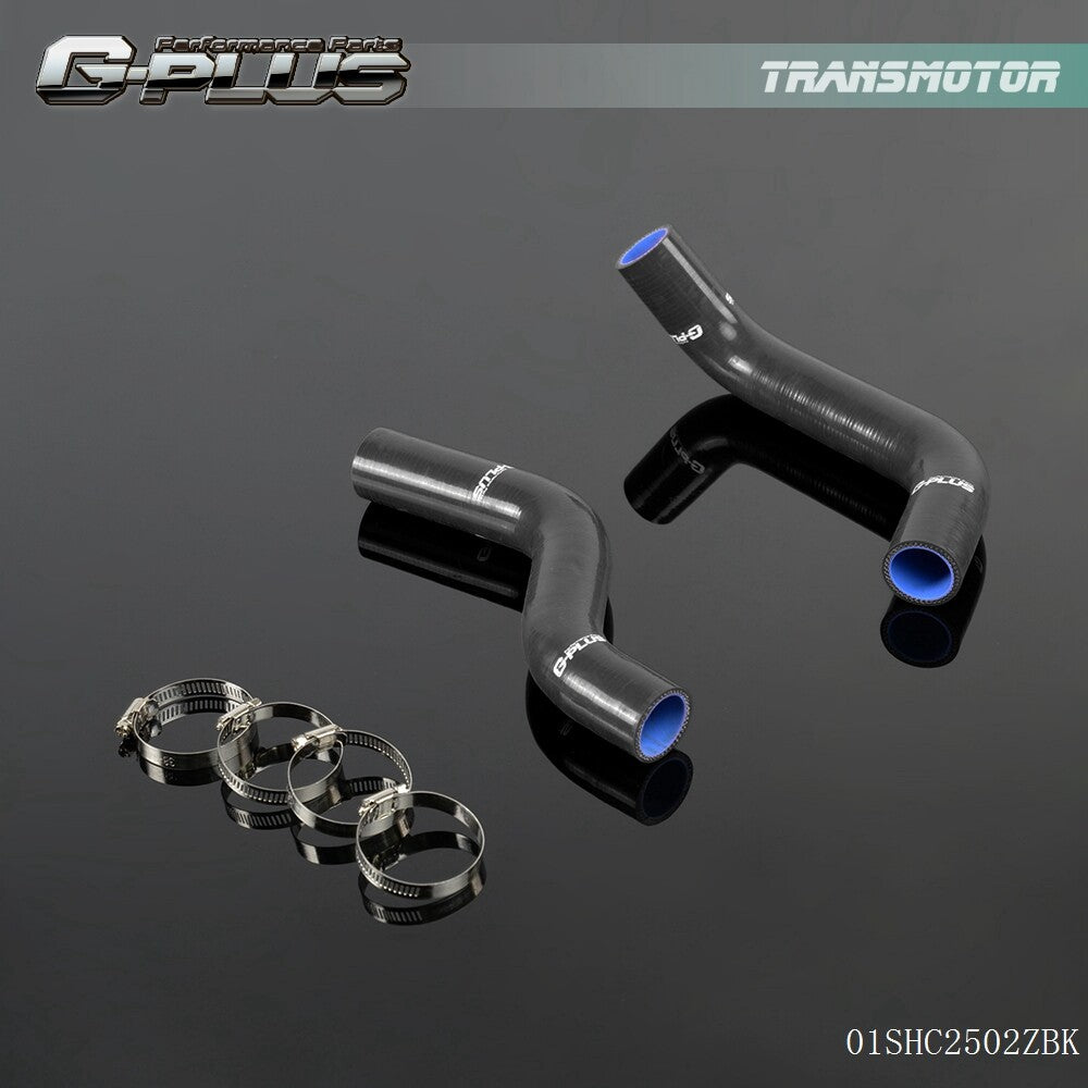 for for Fiat PUNTO H6T 93-99 Black Silicone Radio Cooling Hose Clamp Kit - v