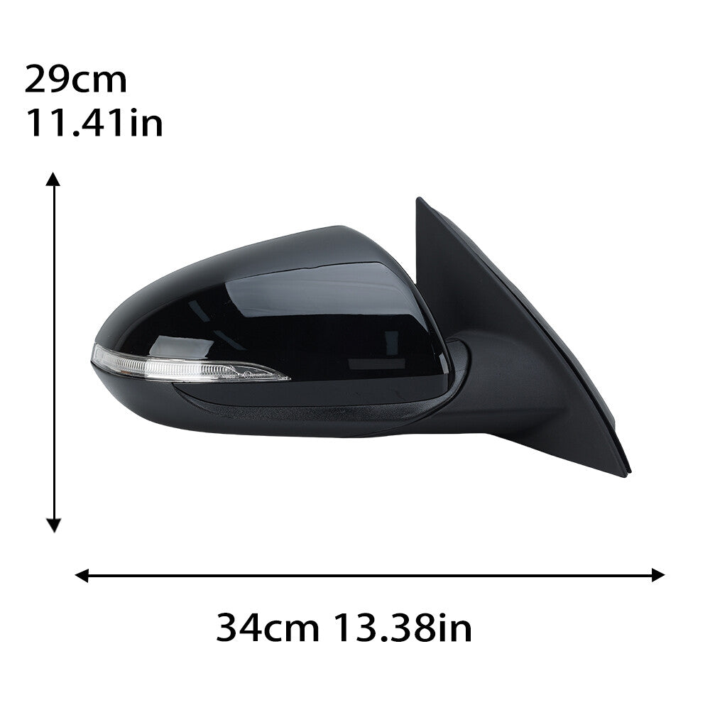 F¨¹r for Hyundai I30 PD 2018-2024 Spiegelglas Au?enspiegel Mit Blinker Recht Schwarz