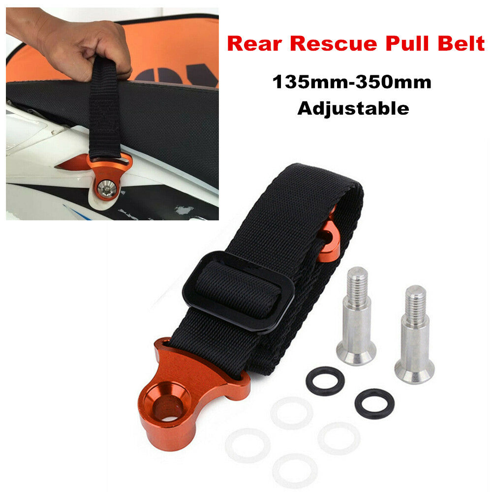 Universal CNC adjustable motorcycle/bicycle rear pull handle lifting tow belt n