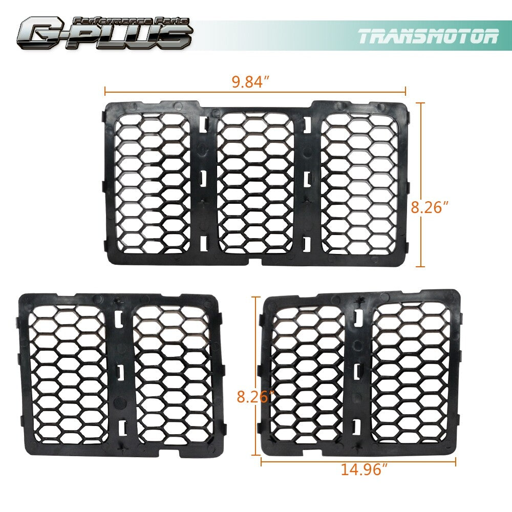 Fits 14-16 for Jeep Grand Cherokee Front Grille Insert Mesh Honeycomb Cover - v