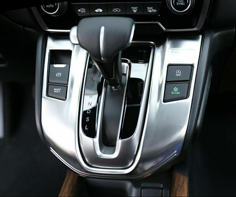 for Honda CR-V 2017-2022 silver steel Inner Console Gear Shift Panel Cover Trim